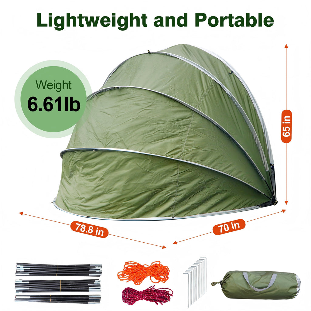 Outdoor Tent Storage, Bicycle Storage Tent & Garden Tools Shelter in Green, Lightweight & Portable