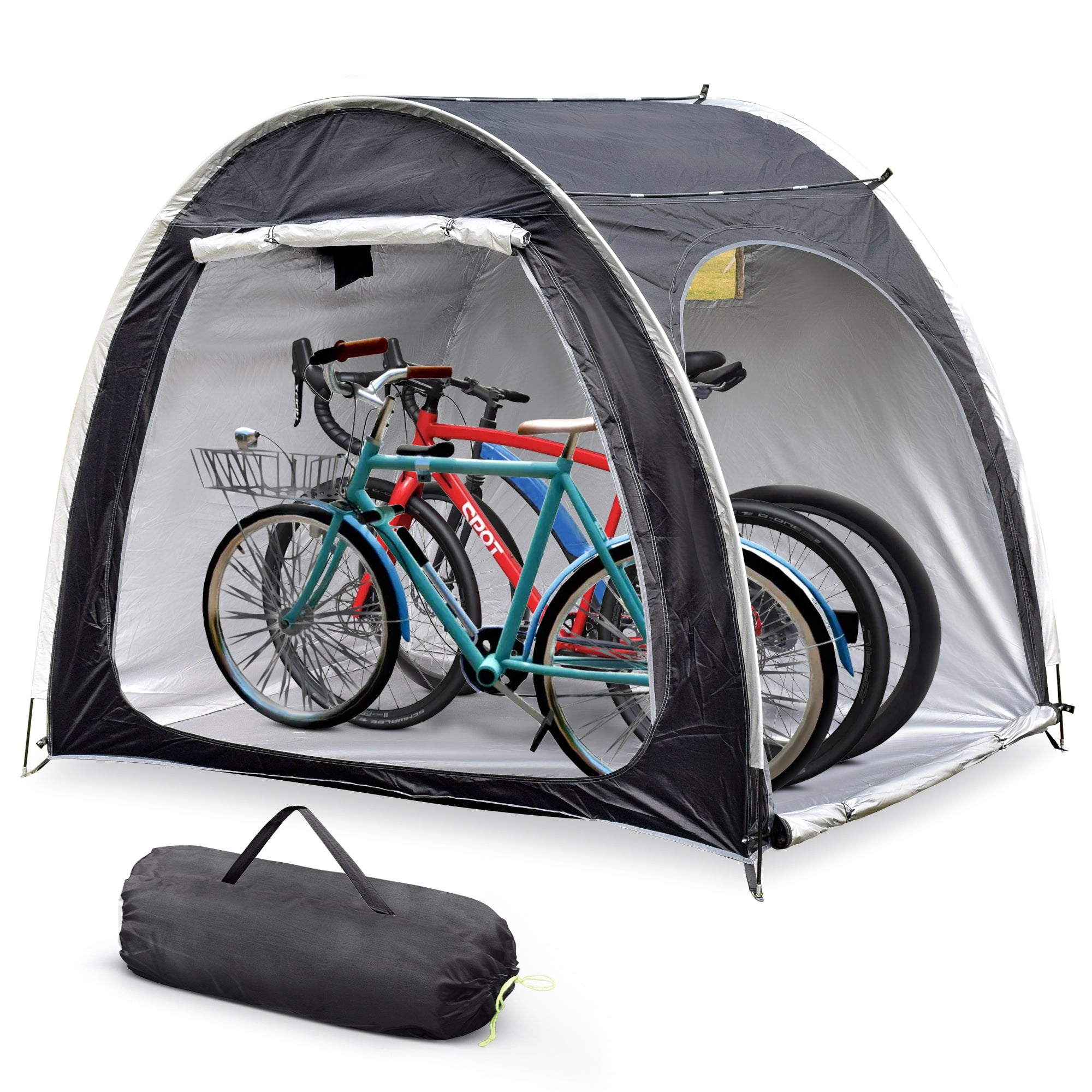Bike Storage Shed Tent Portable Bicycle Cover for 4-Bicycles or motorcycle