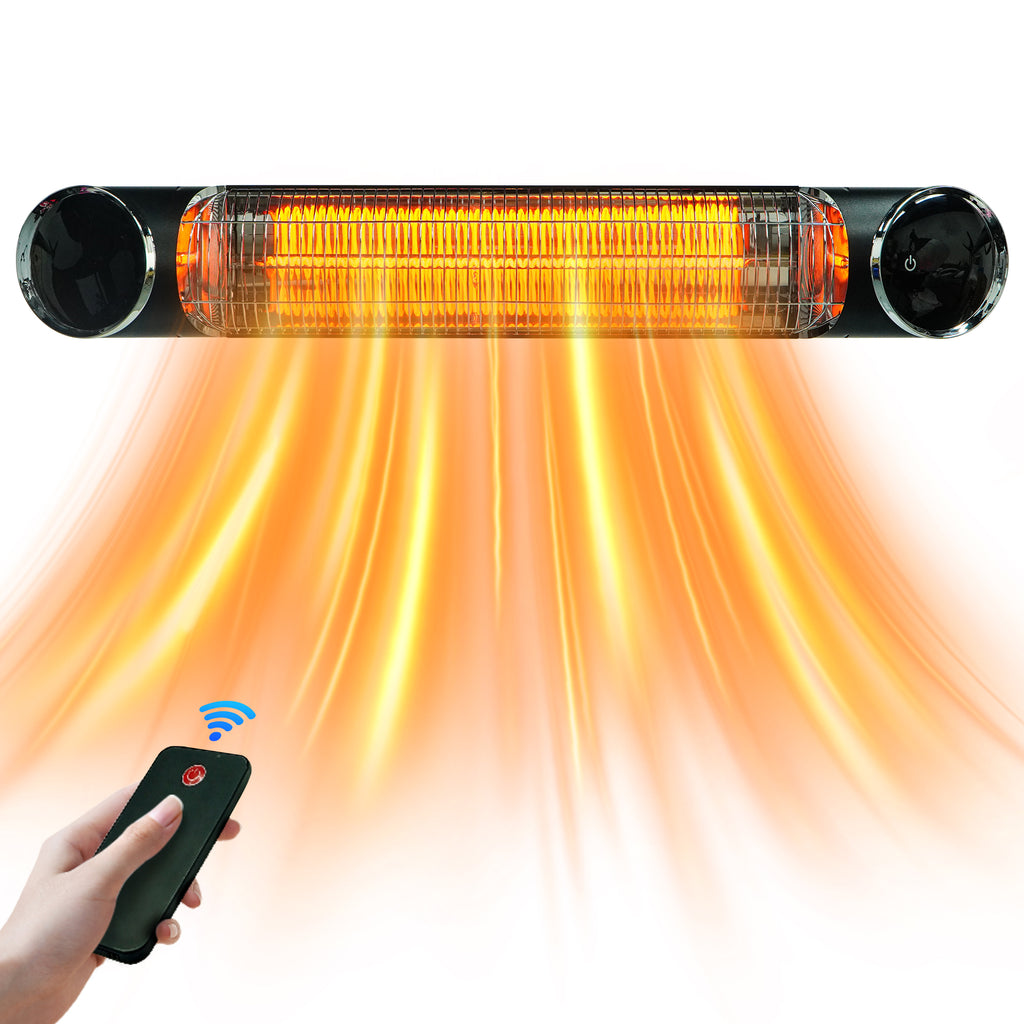 Wall/Ceiling Mounted Infrared Patio Heater with Touch/Remote Control for Outdoor Indoor Use