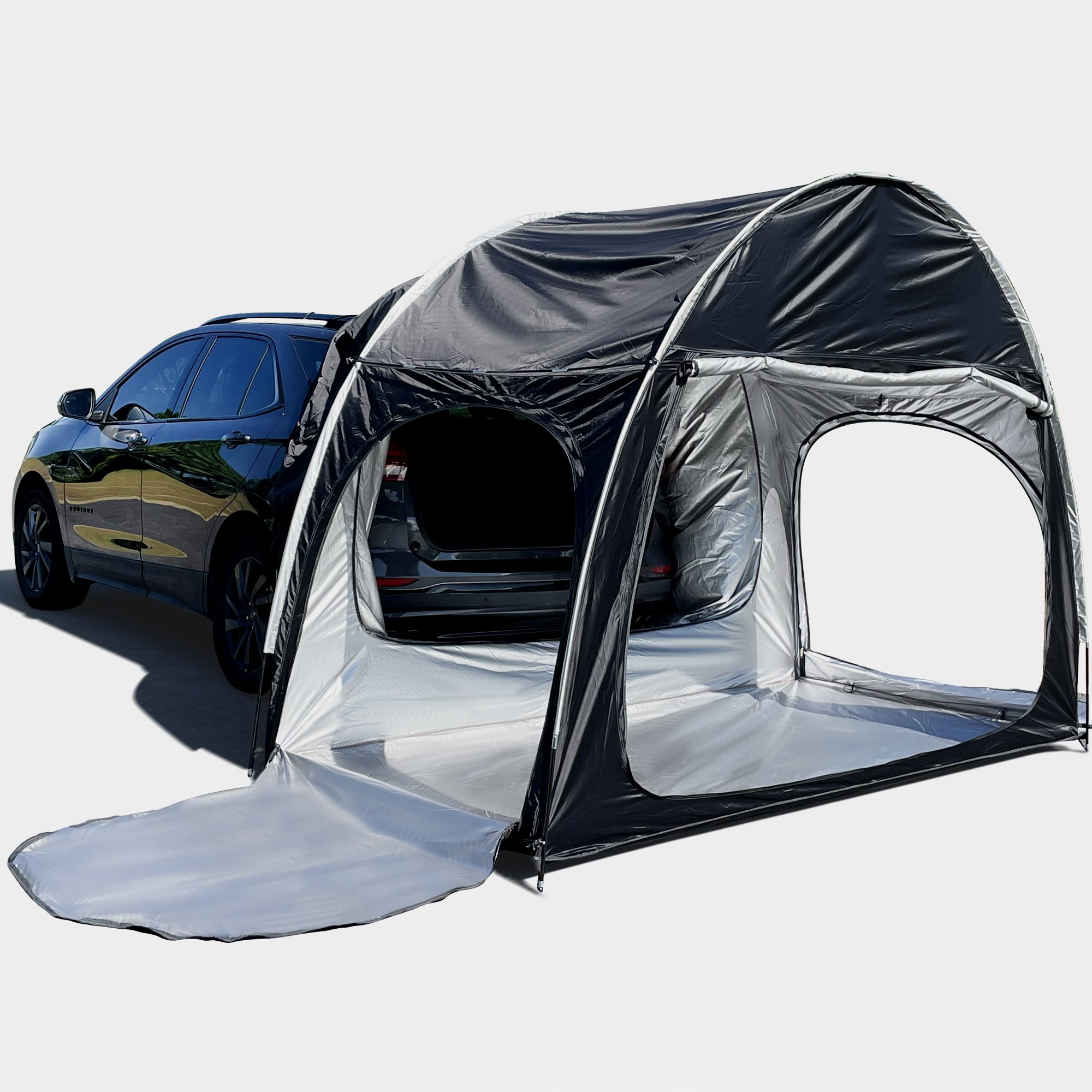 2-3 Person SUV Universal Vehicle Tent for Barbecue Camping Extension Tent with Three doors Tent Car Awning Sun Shelter