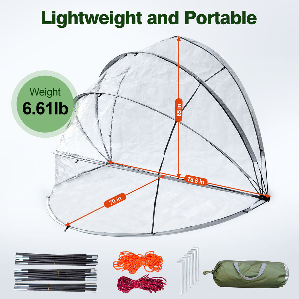 Outdoor Tent Storage, Transparent Bicycle Storage Tent & Garden Tools Shelter, Lightweight & Portable