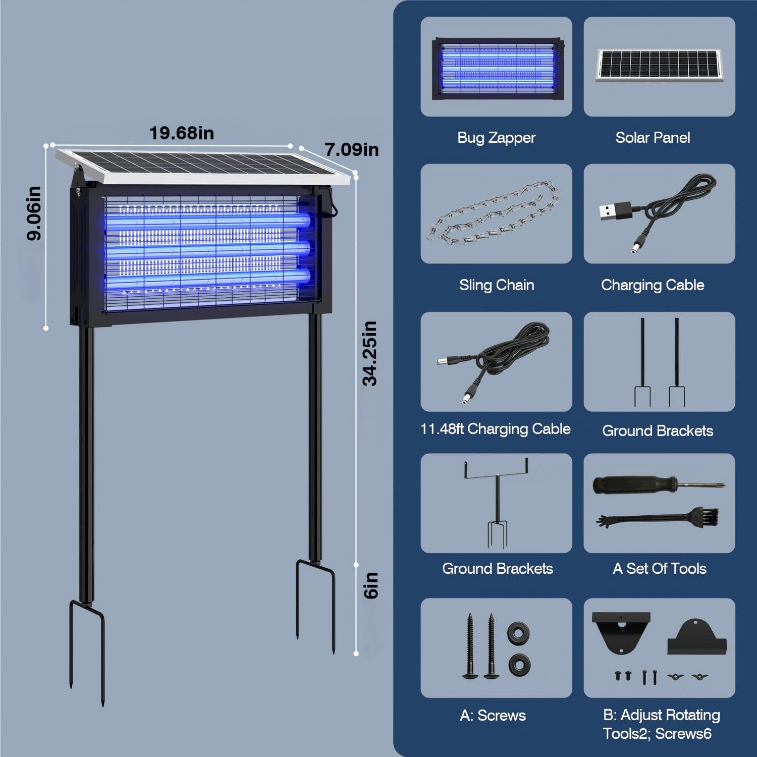 3,000 sq.ft. Electric Indoor/Outdoor Bug Zapper Insect Killer for Patio Garden