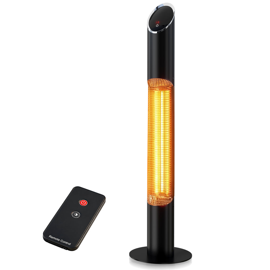 1500W Electric Tower Heater with Adjustable Heat, 8-Hour Timer, and Remote Control – Perfect for Indoor and Outdoor Spaces