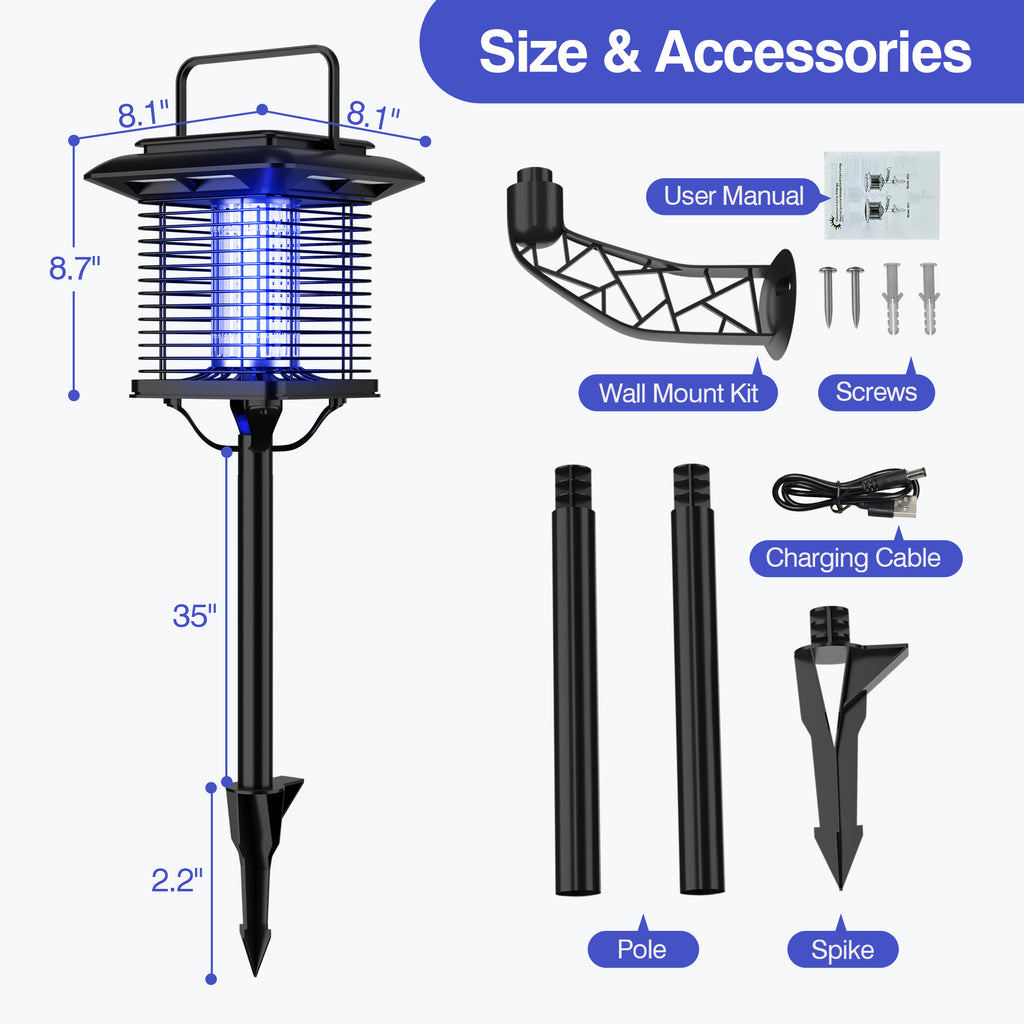 4-IN-1 Indoor & Outdoor Electric Bug Zapper for 2,000 sq.ft., 601