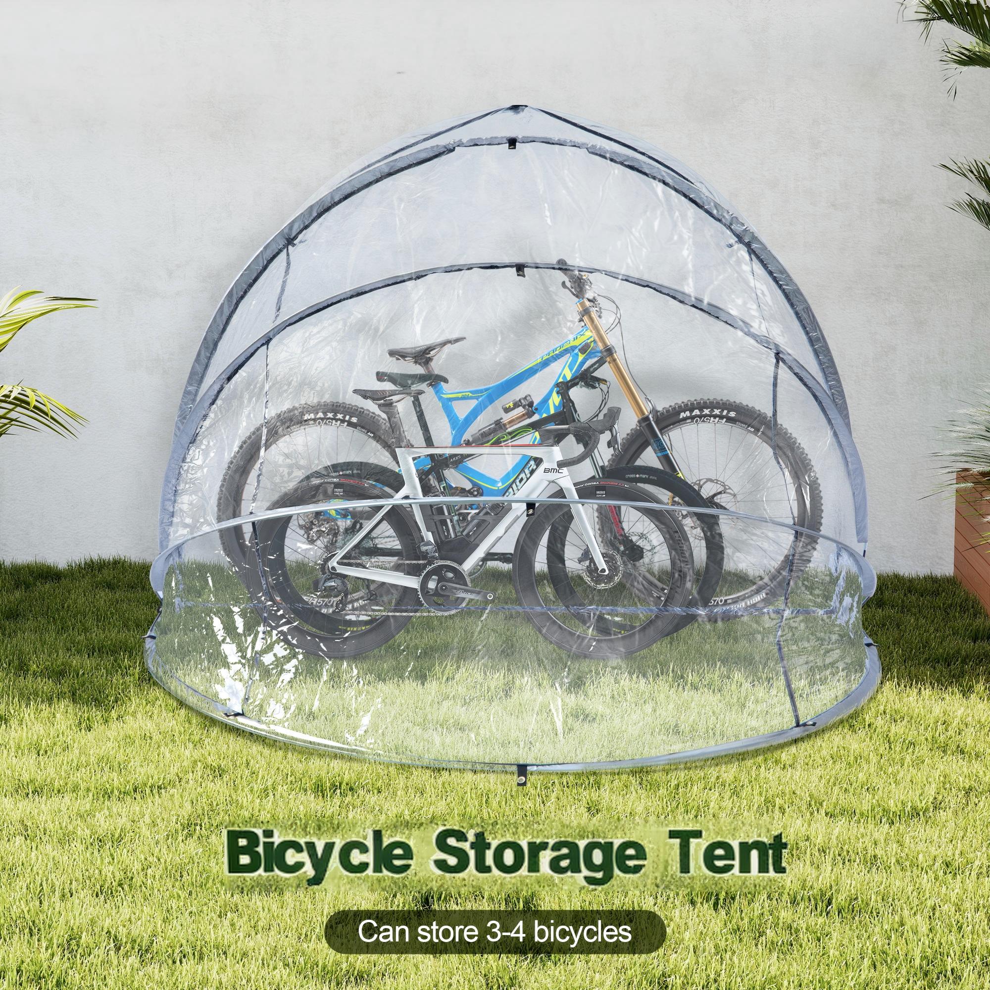 Outdoor Tent Storage, Transparent Bicycle Storage Tent & Garden Tools Shelter, Lightweight & Portable