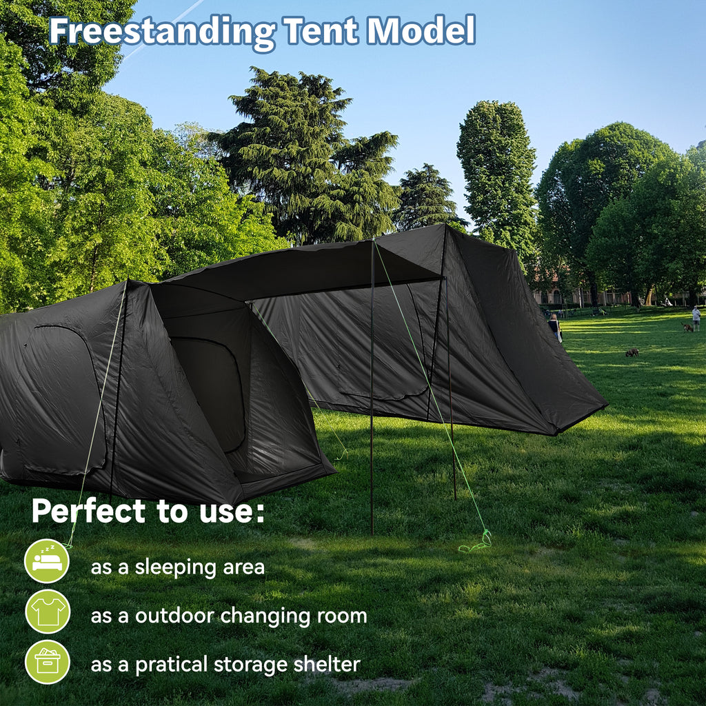 7-Person SUV Camping Tent Oxford Fabric Car Camping Tent with Sun Shelter, 9.8 ft. x 6.5 ft. x 6.5 ft.