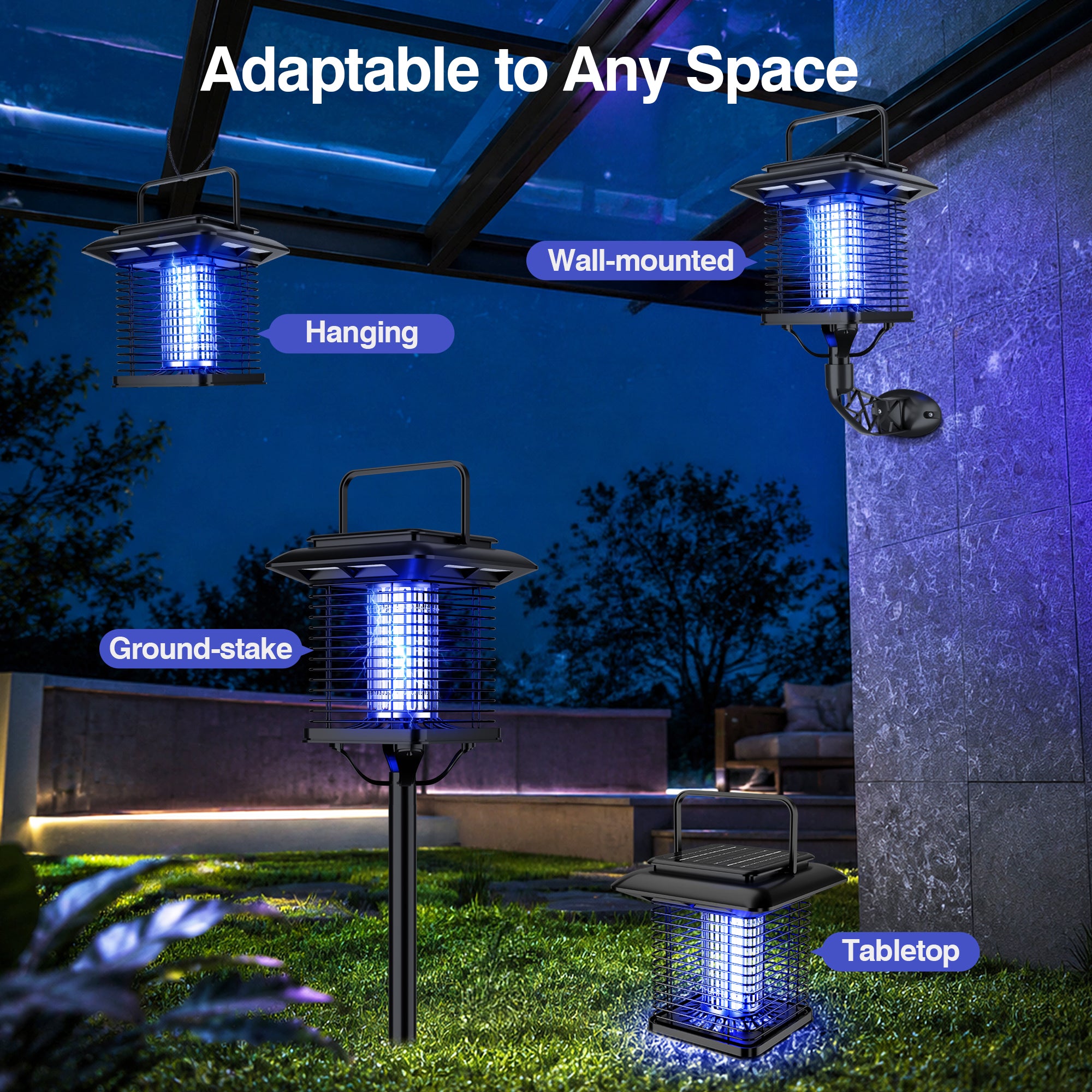 4-IN-1 Indoor & Outdoor Electric Bug Zapper for 2,000 sq.ft., 601