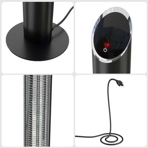 1500W Electric Tower Heater with Adjustable Heat, 8-Hour Timer, and Remote Control – Perfect for Indoor and Outdoor Spaces