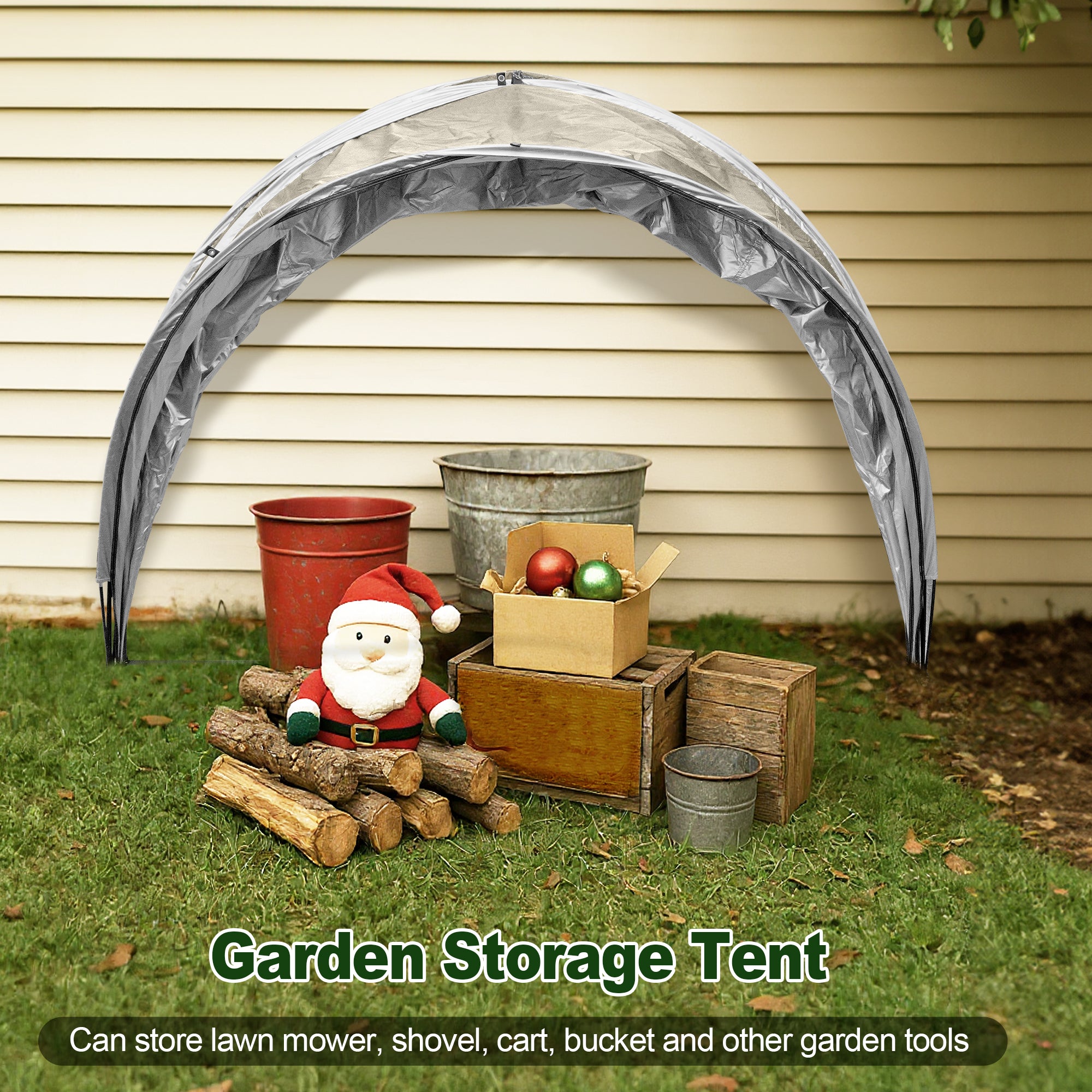 Outdoor Tent Storage, Bicycle Storage Tent & Garden Tools Shelter, Lightweight & Portable