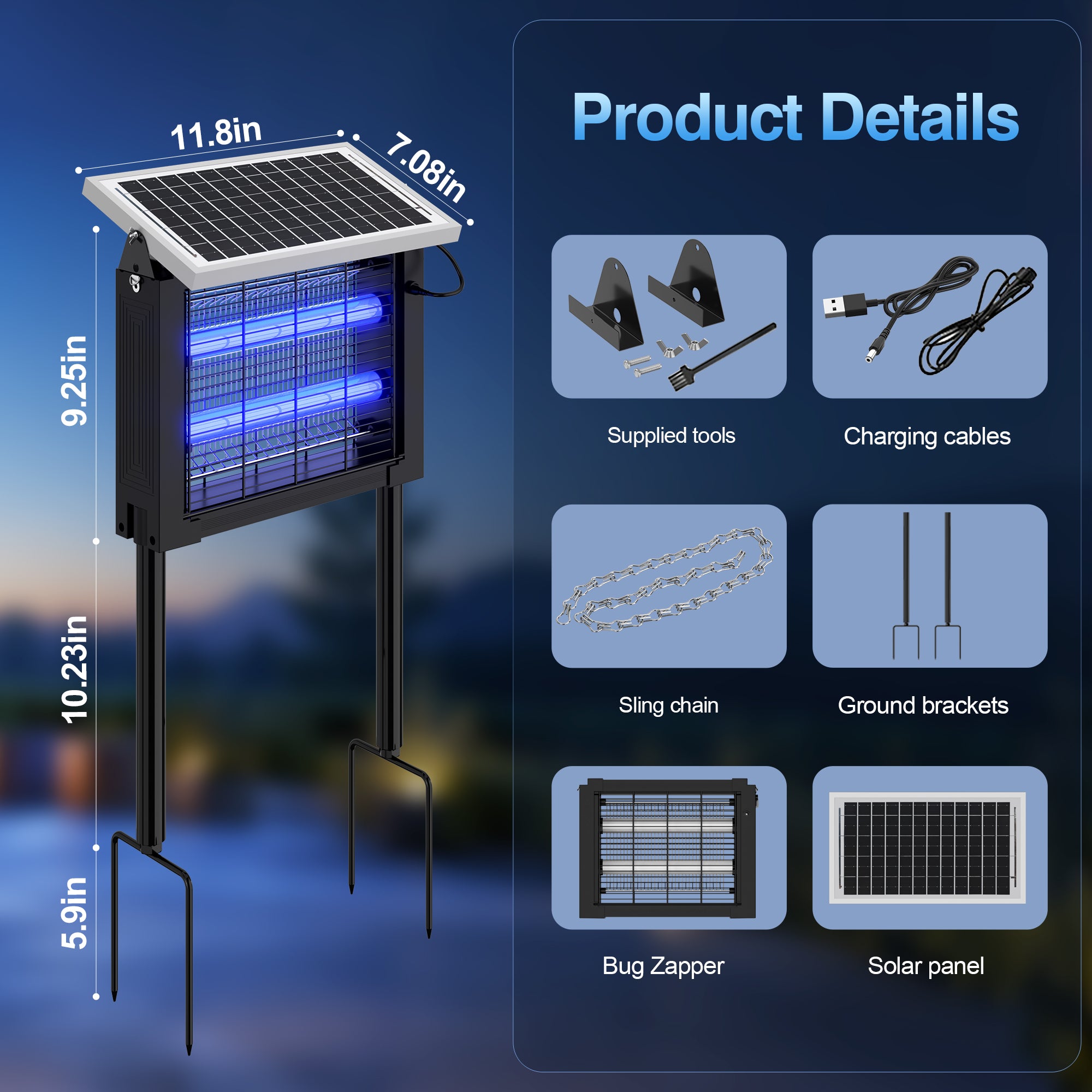 10-Watt 2000sq.ft. Electronic Bug Zapper Mosquito Killer for Outdoor, Indoor, Patio & Home