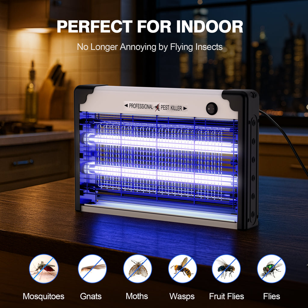 Indoor Bug Zapper Electric Mosquito Killer with Hanging Chain for Home