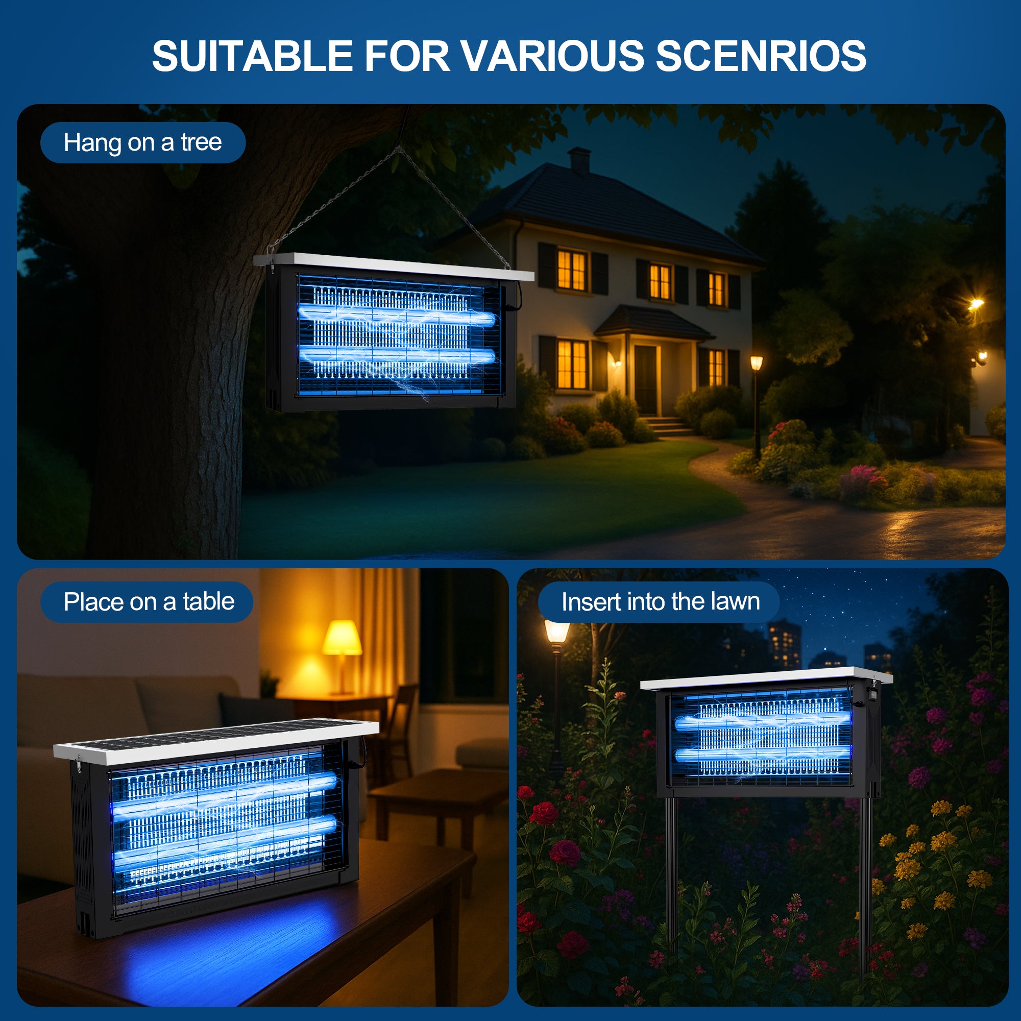 20-Watt 3000sq.ft. Electronic Bug Zapper Mosquito Killer for Outdoor, Indoor, Patio & Home