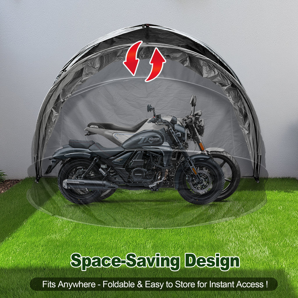 Outdoor Tent Storage, Bicycle Storage Tent & Garden Tools Shelter in Black, Lightweight & Portable