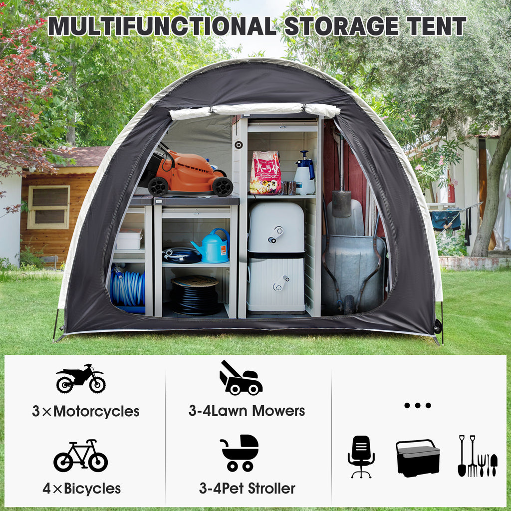 Bike Storage Shed Tent Portable Bicycle Cover for 4-Bicycles or motorcycle