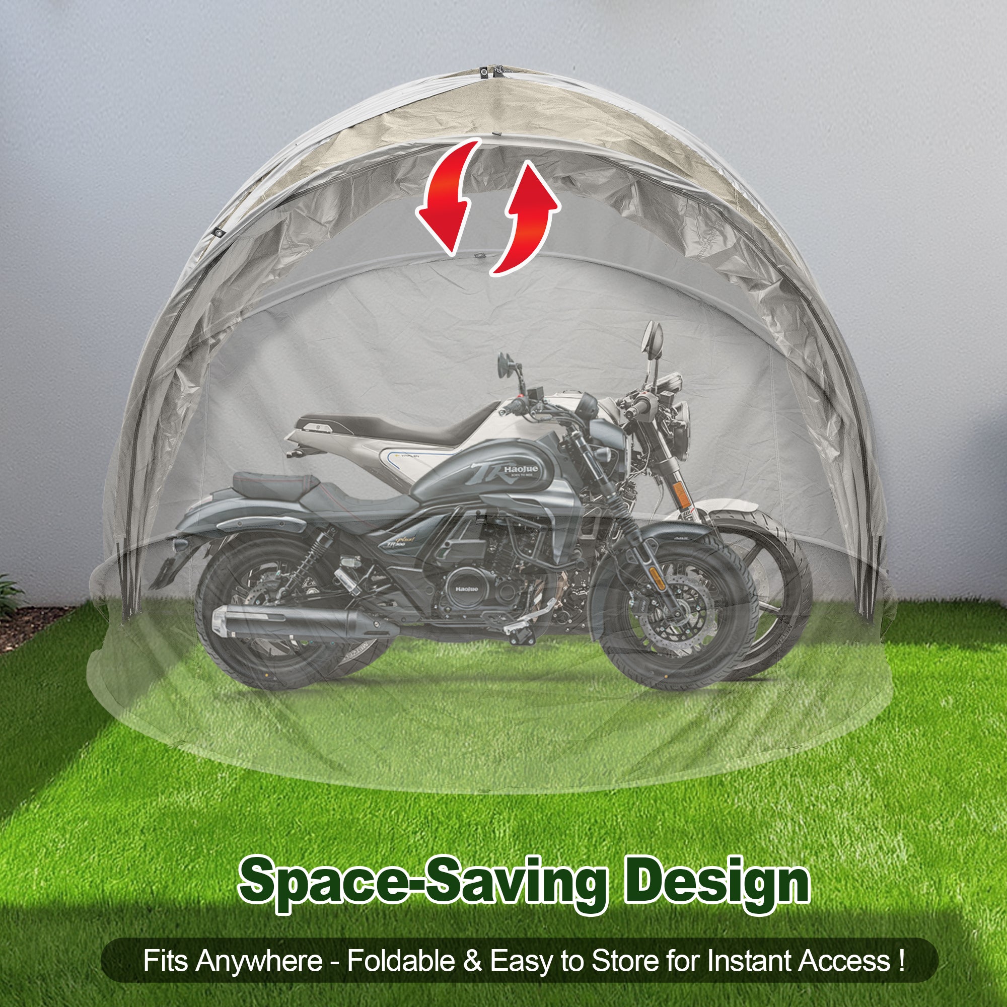 Outdoor Tent Storage, Bicycle Storage Tent & Garden Tools Shelter, Lightweight & Portable