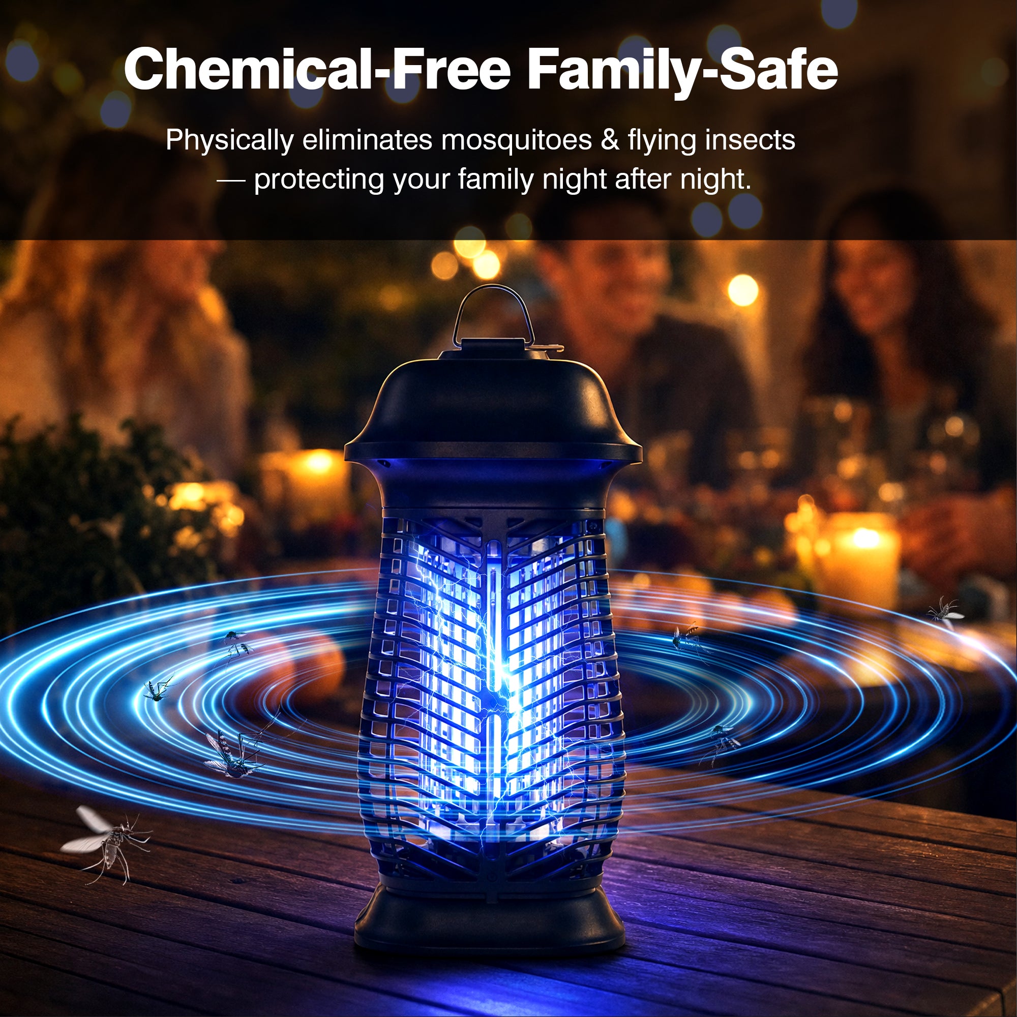 20-Watt Hangable & Handheld Bug Zapper Mosquito Insect Killer with 2500-Volt High Powered Grid
