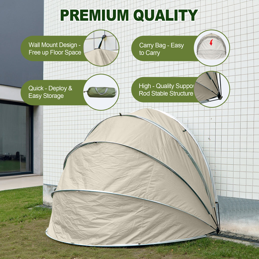 Outdoor Tent Storage, Bicycle Storage Tent & Garden Tools Shelter, Lightweight & Portable