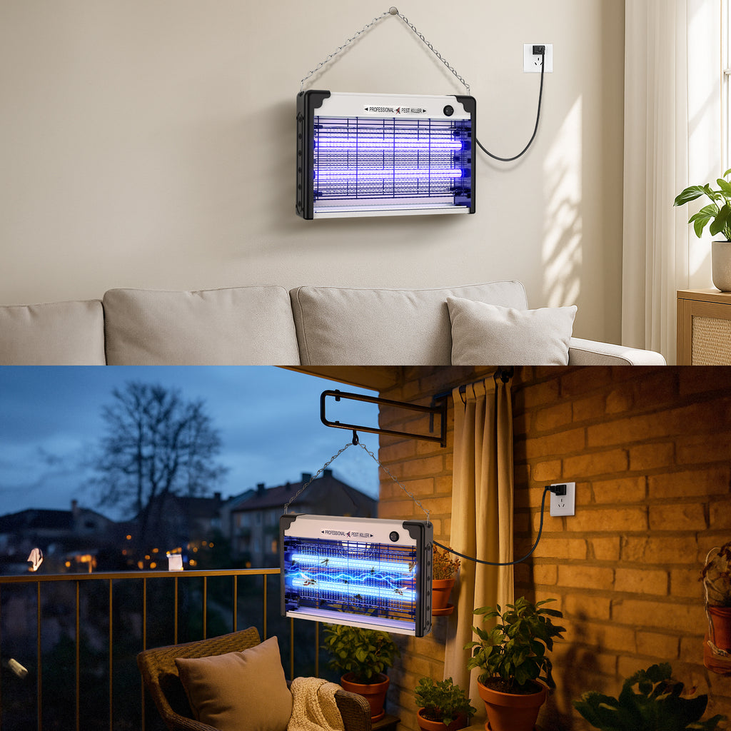 Indoor Bug Zapper Electric Mosquito Killer with Hanging Chain for Home