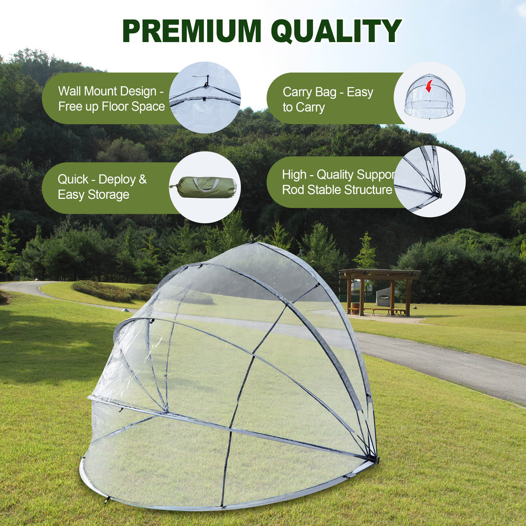 Outdoor Tent Storage, Transparent Bicycle Storage Tent & Garden Tools Shelter, Lightweight & Portable