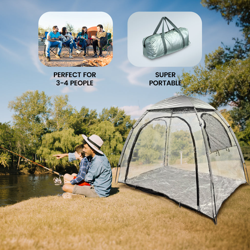 5.71 ft. x 4.13 ft. 3-4 Person All-Around Sport Transparent Tent