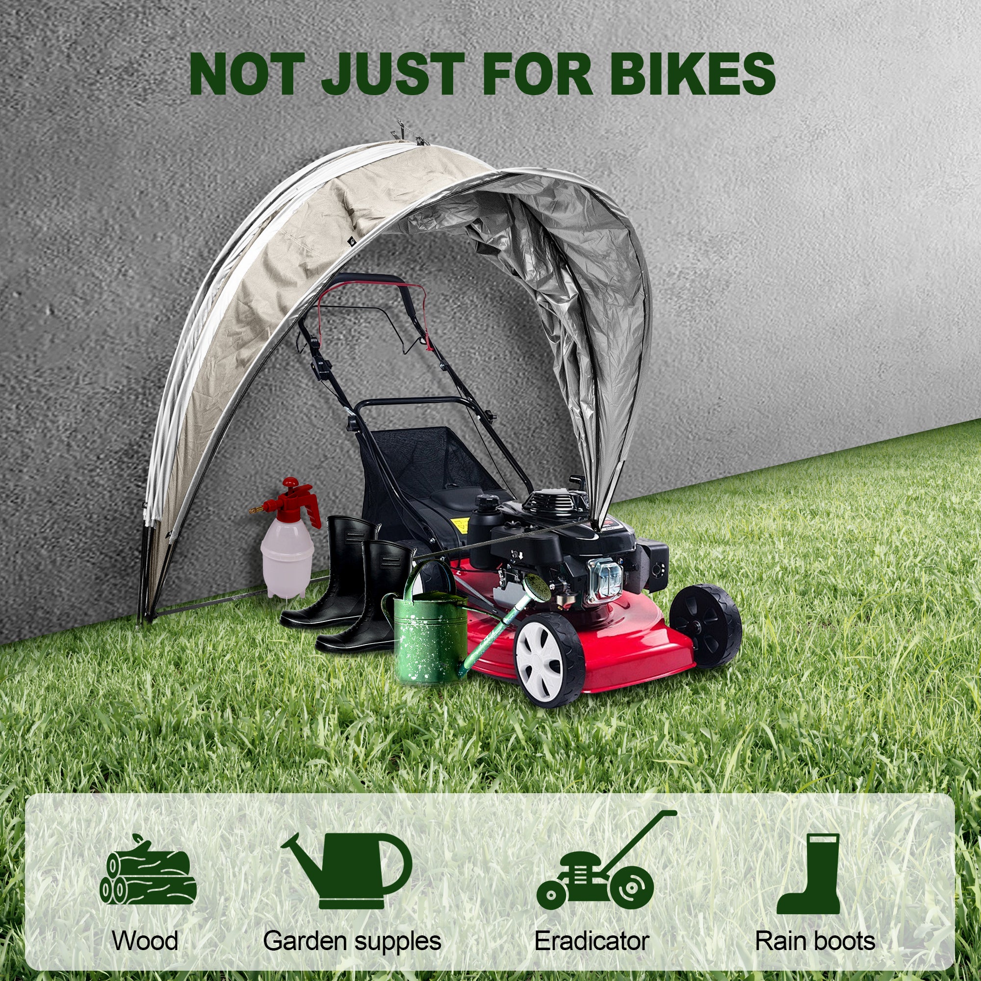 Outdoor Tent Storage, Bicycle Storage Tent & Garden Tools Shelter, Lightweight & Portable