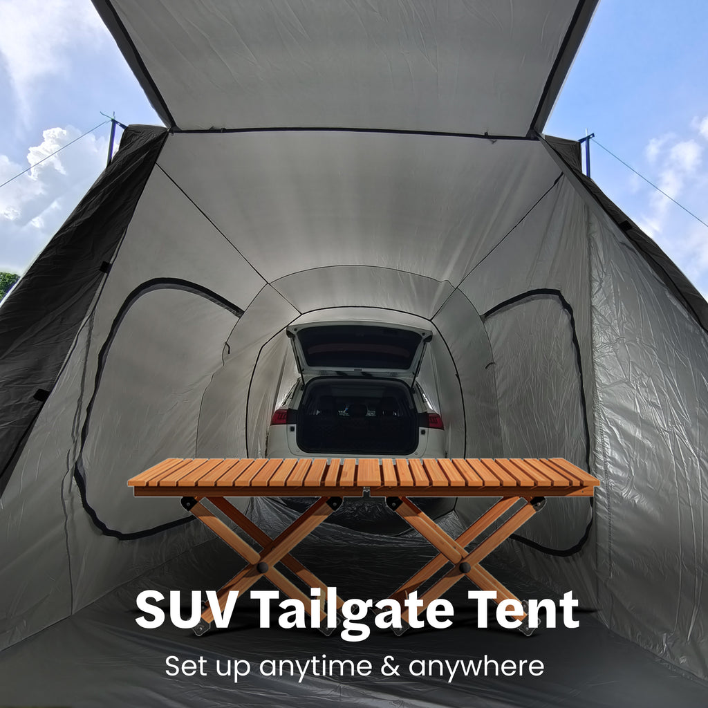 7-Person SUV Camping Tent Oxford Fabric Car Camping Tent with Sun Shelter, 9.8 ft. x 6.5 ft. x 6.5 ft.