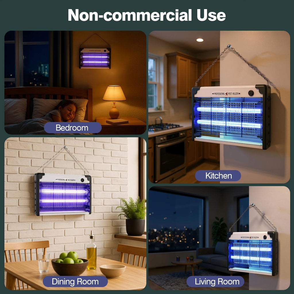 Indoor Bug Zapper Electric Mosquito Killer with Hanging Chain for Home