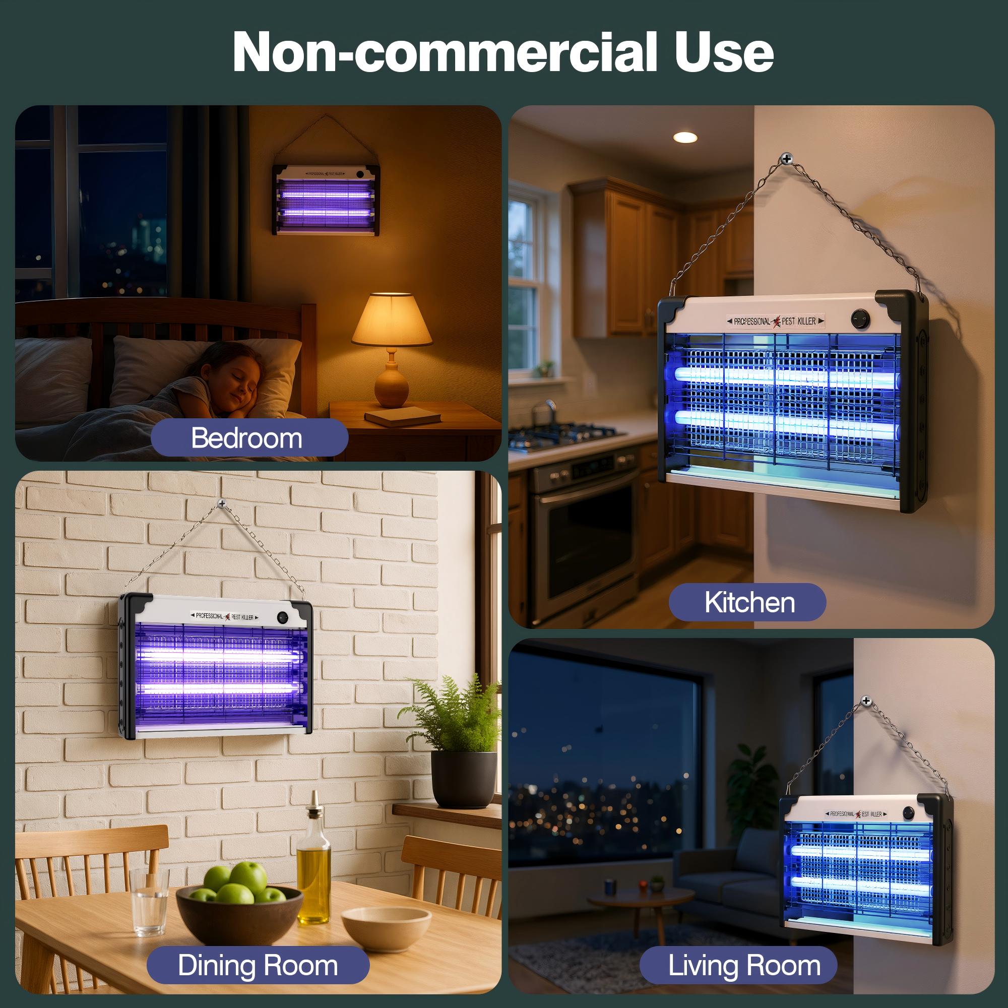 Indoor Bug Zapper Electric Mosquito Killer with Hanging Chain for Home