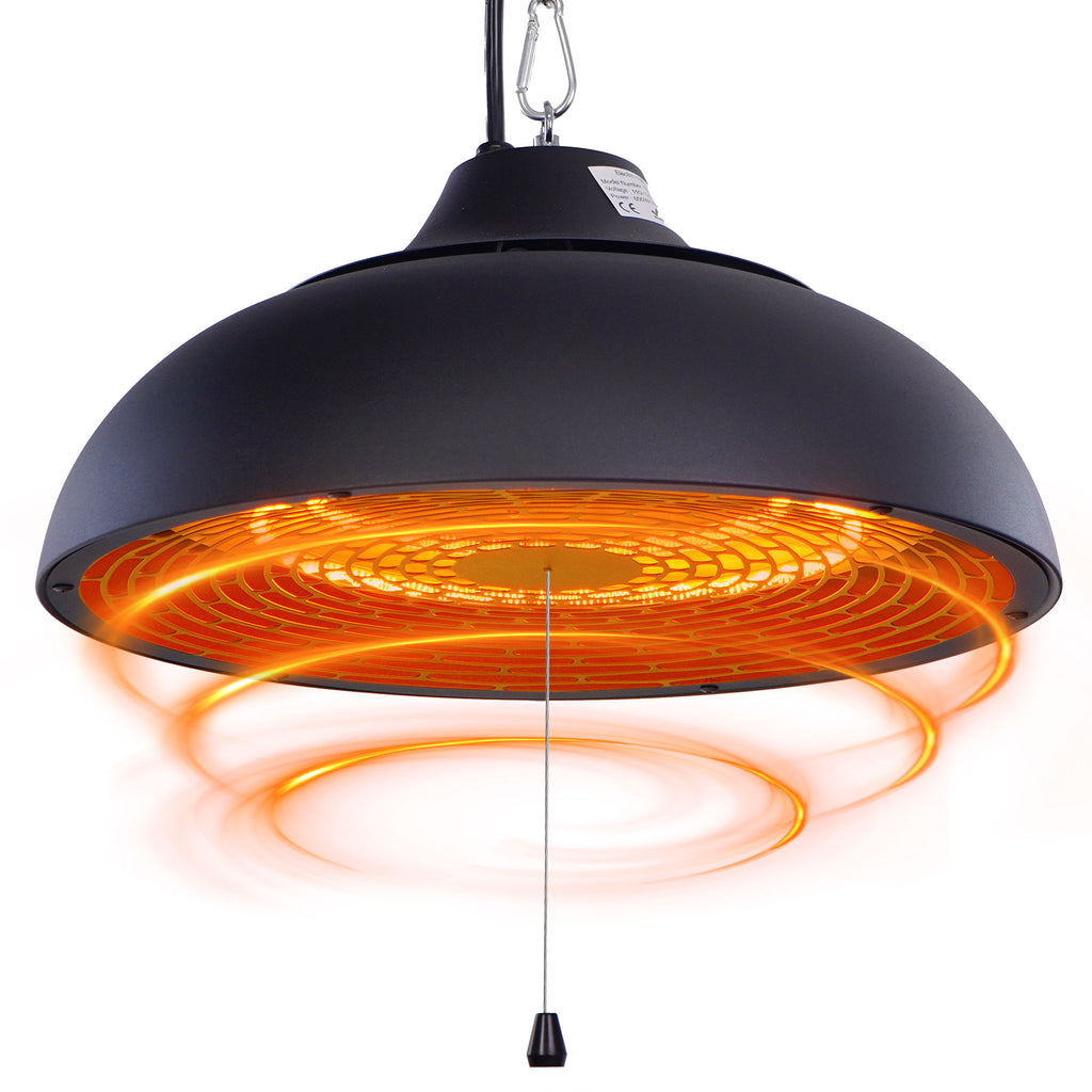 Hanging Ceiling Mouted Electric Patio Heater with Height Adjustable Chain