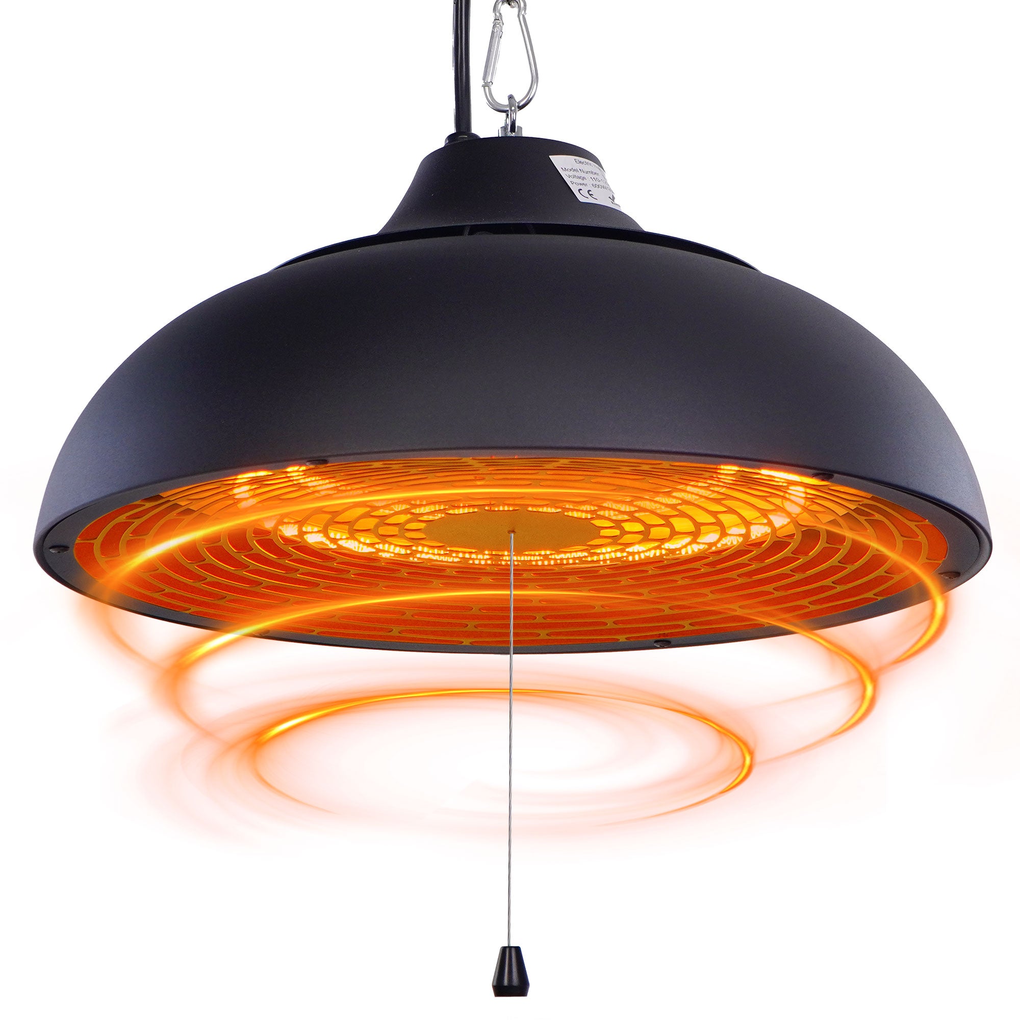 Hanging Ceiling Mouted Electric Patio Heater with Height Adjustable Chain
