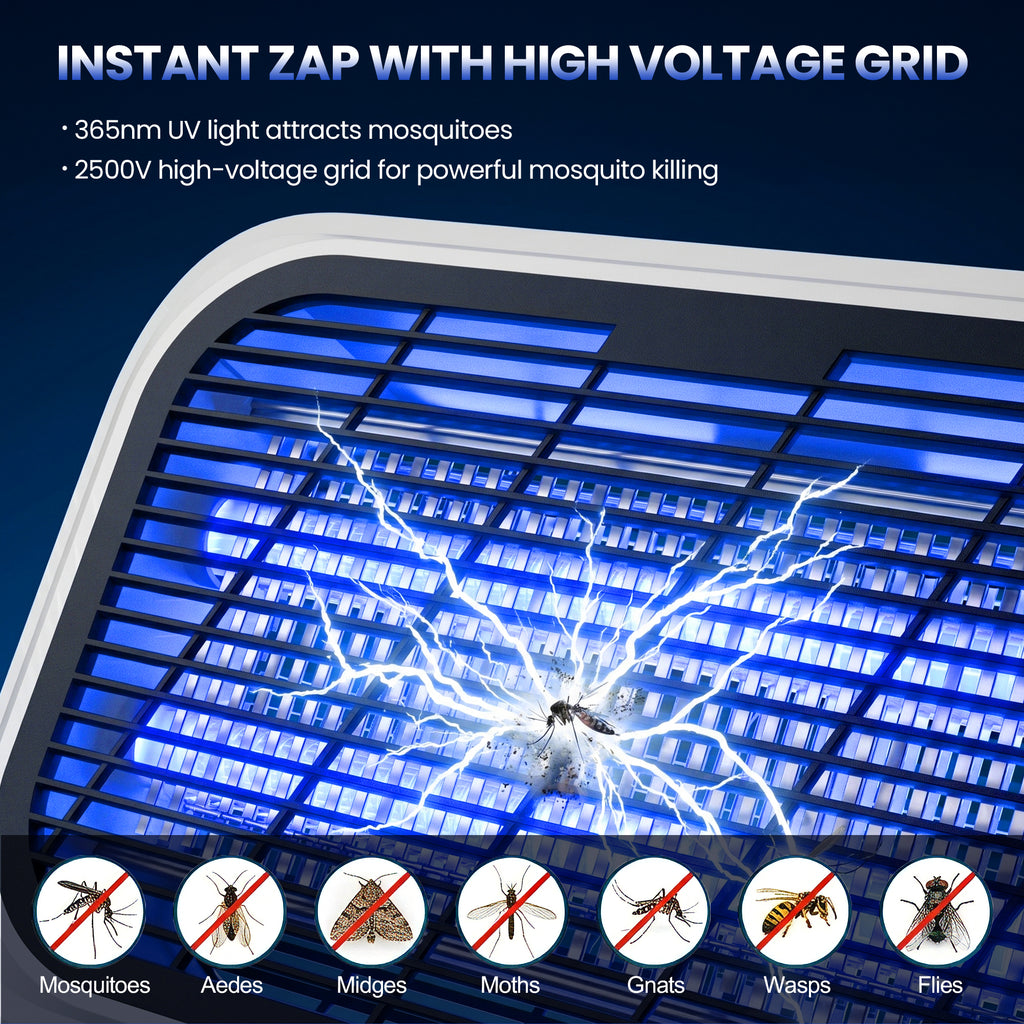 Electric Indoor Bug Zapper with Removable Collection Tray for Easy Cleaning, Plug In