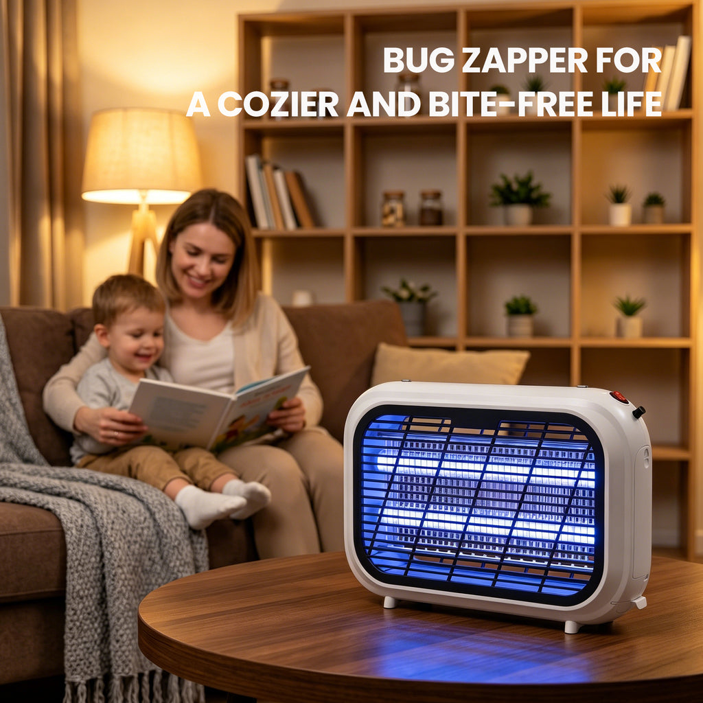 Electric Indoor Bug Zapper with Removable Collection Tray for Easy Cleaning, Plug In