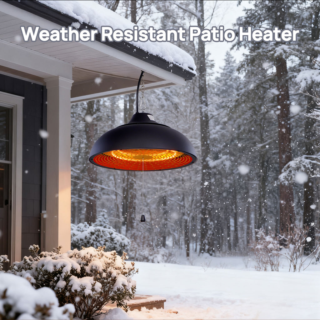 Hanging Ceiling Mouted Electric Patio Heater with Height Adjustable Chain