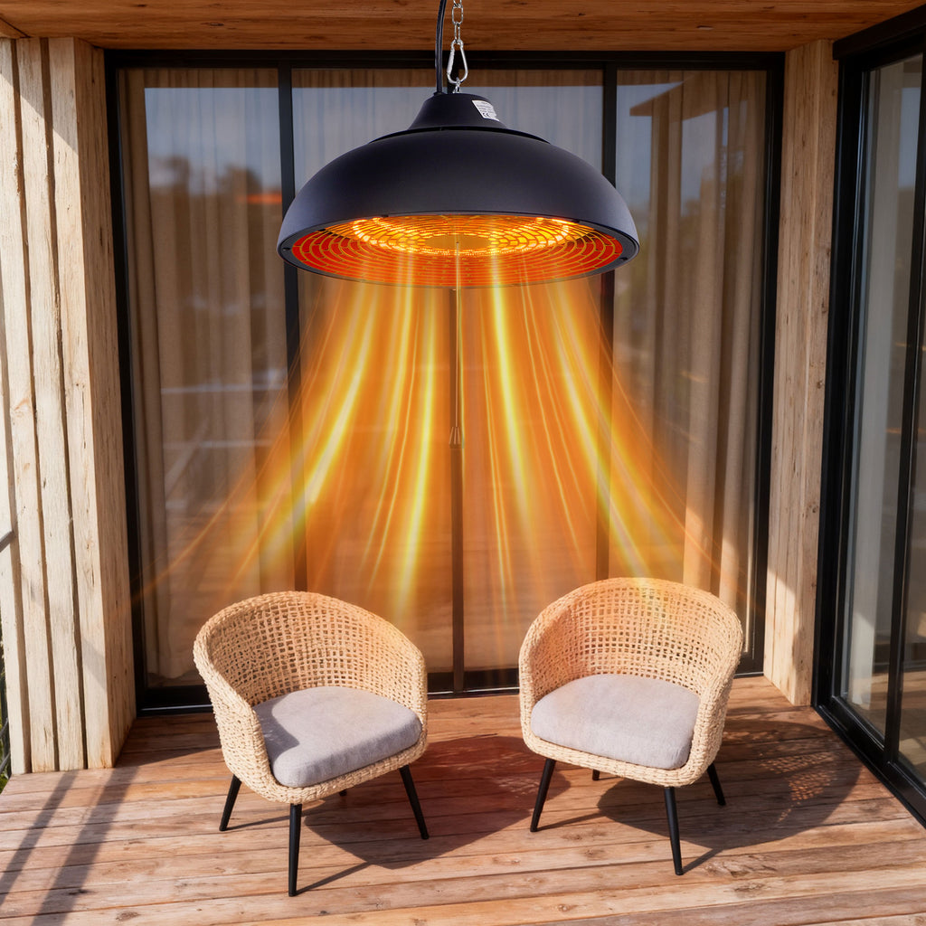 Hanging Ceiling Mouted Electric Patio Heater with Height Adjustable Chain
