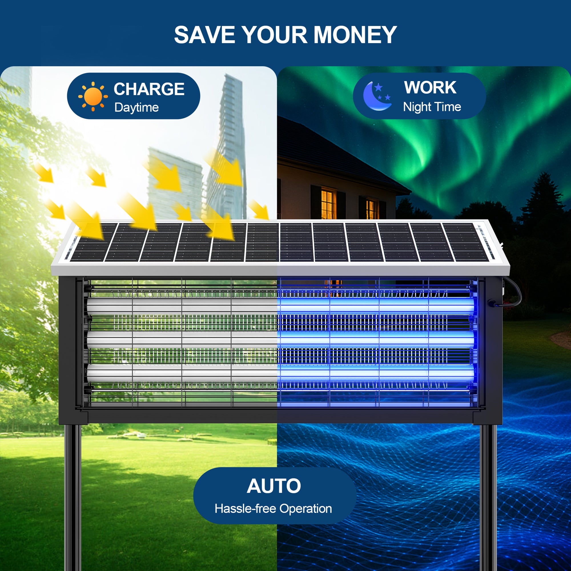 30-Watt 4000sq.ft. Electronic Bug Zapper Mosquito Killer for Outdoor, Indoor, Patio & Home