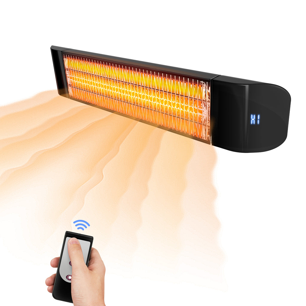 1,500-Watt Outdoor Electric Infrared Heater, Patio Heater for Indoor Outdoor Use