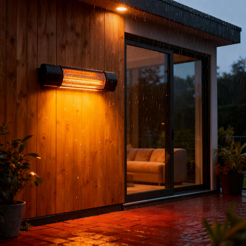 1500-Watt Electric Patio Heater Wall Mounted Ceiling Mounted Heater with Remote Control for Outdoor Indoor