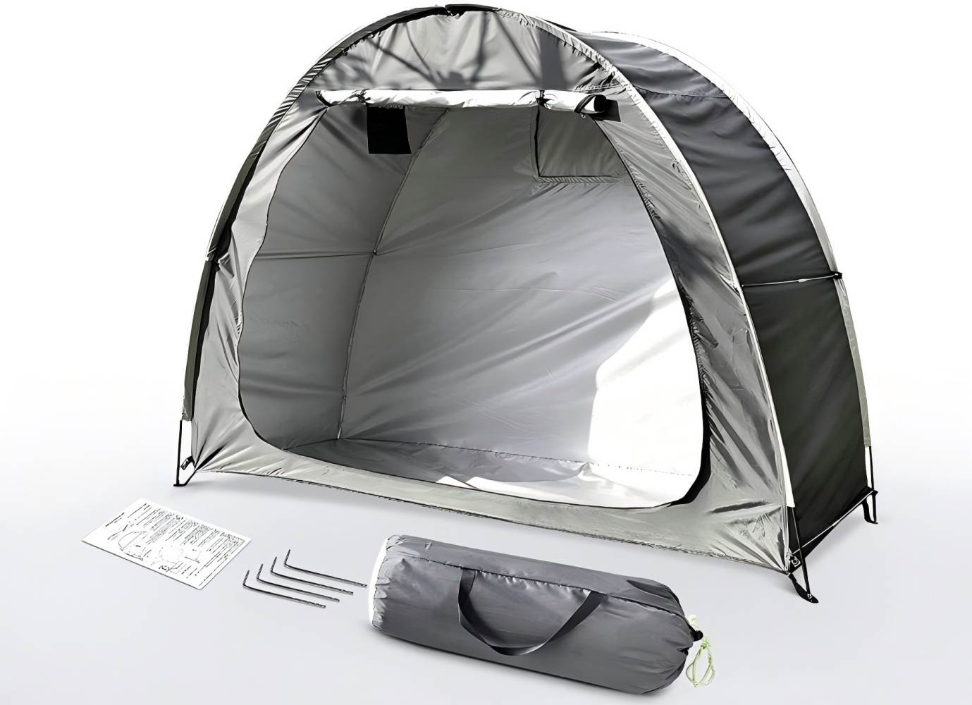 Portable Foldable Outdoor Bike Storage Tent 6.5 ft. x 2.7 ft. for 2-3 Bikes Water-Resistant