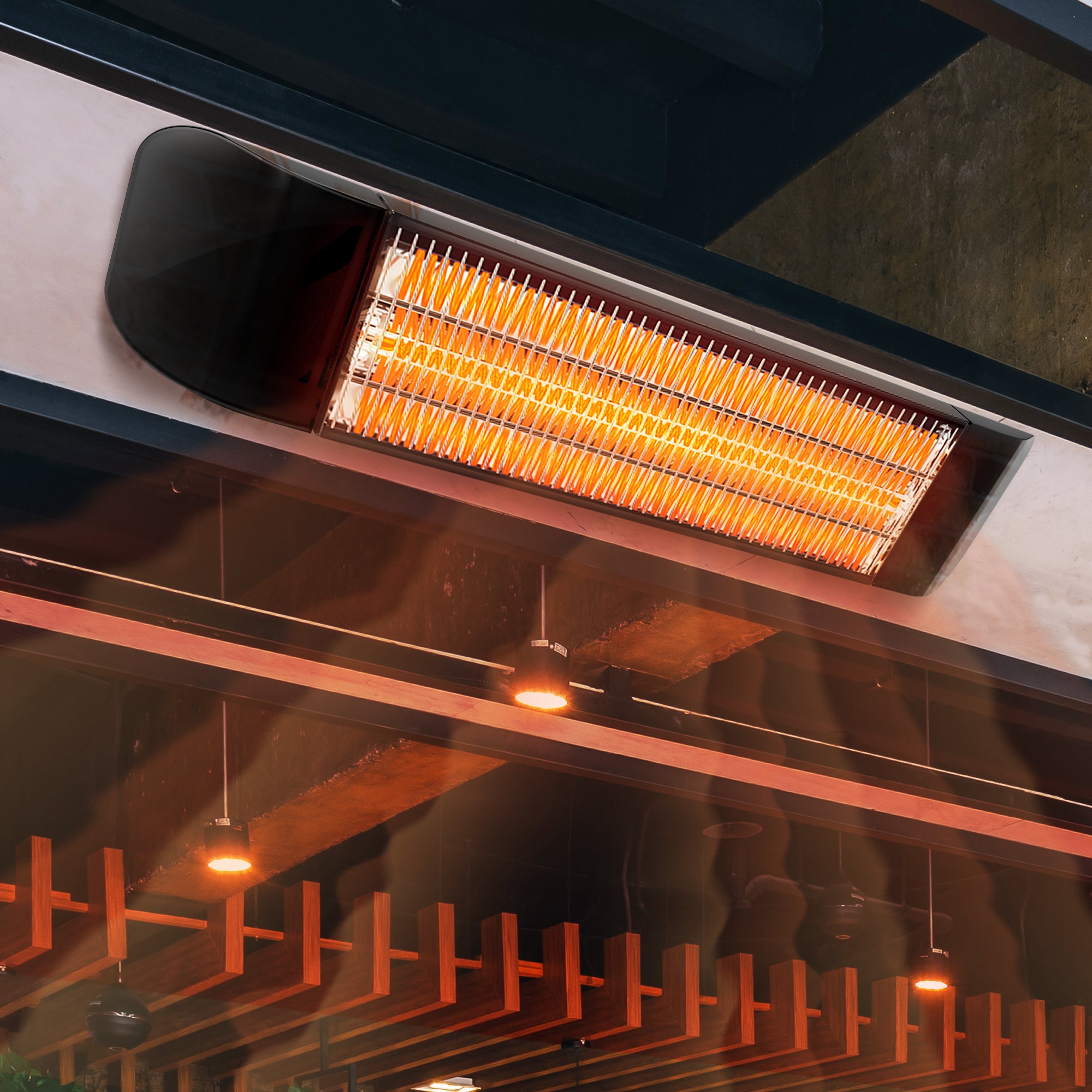 1,500-Watt Outdoor Electric Infrared Heater, Patio Heater for Indoor Outdoor Use