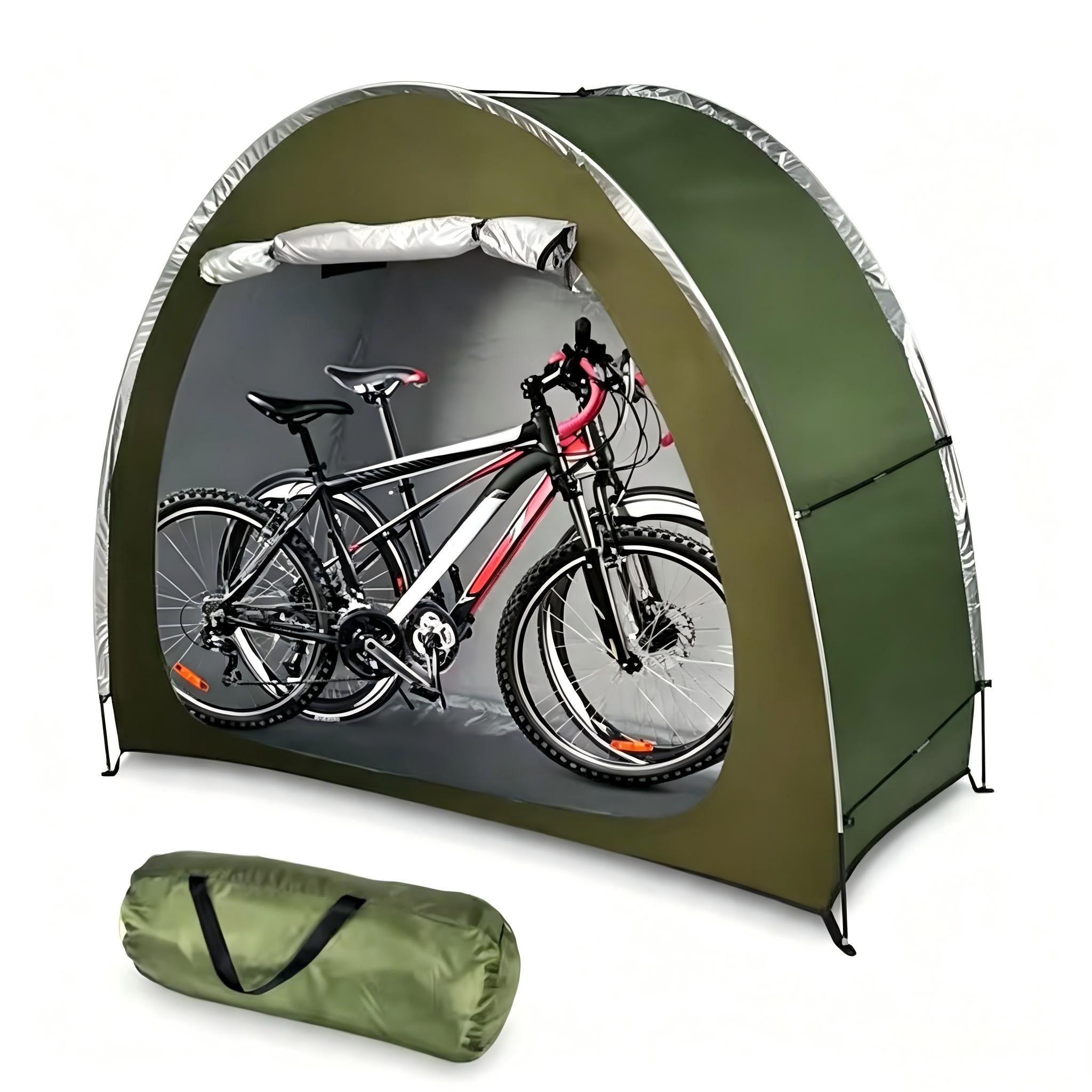 Portable Foldable Outdoor Bike Storage Tent 6.5 ft. x 2.7 ft. for 2-3 Bikes Water-Resistant